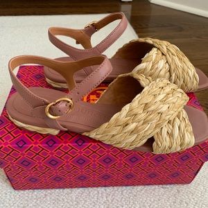 Tory Burch Kira raffia sandals